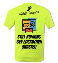 Load image into Gallery viewer, Still Running Off Lockdown Snacks Mens Tee