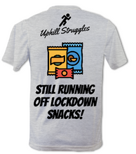 Load image into Gallery viewer, Still Running Off Lockdown Snacks Mens Tee