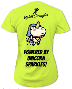 Powered by Unicorn Sparkles Womens Tee