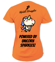 Load image into Gallery viewer, Powered by Unicorn Sparkles Womens Tee