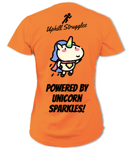 Powered by Unicorn Sparkles Womens Tee