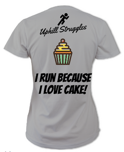 I Run Because I Love Cake Womens tee