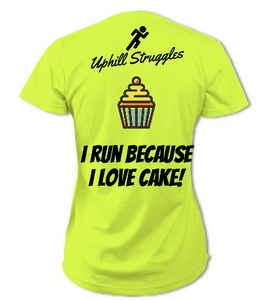 I Run Because I Love Cake Womens tee