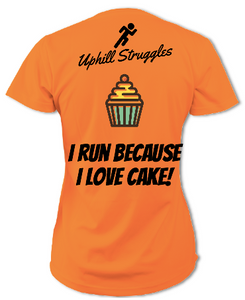 I Run Because I Love Cake Womens tee