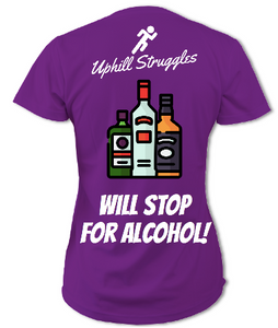 Will Stop For Alcohol Womens Tee