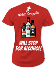 Load image into Gallery viewer, Will Stop For Alcohol Womens Tee