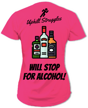 Load image into Gallery viewer, Will Stop For Alcohol Womens Tee