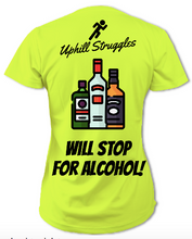 Load image into Gallery viewer, Will Stop For Alcohol Womens Tee