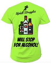 Load image into Gallery viewer, Will Stop For Alcohol Womens Tee