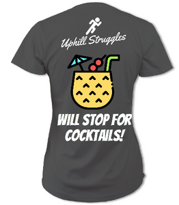 Will Stop For Cocktails Womens Tee