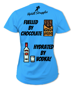 Fuelled by Chocolate Hydrated by Vodka Womens Tee