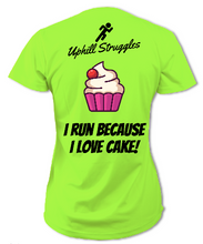 Load image into Gallery viewer, I Run Because I Love Cake Womens tee (SS 2021)