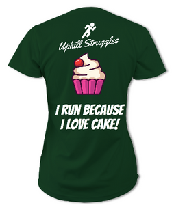 I Run Because I Love Cake Womens tee (SS 2021)