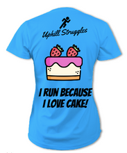 Load image into Gallery viewer, I Run Because I Love Cake Womens Tee (SS2022)