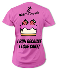 Load image into Gallery viewer, I Run Because I Love Cake Womens Tee (SS2022)