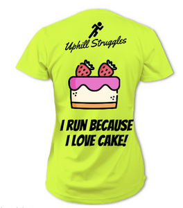 I Run Because I Love Cake Womens Tee (SS2022)