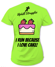 Load image into Gallery viewer, I Run Because I Love Cake Womens Tee (SS2022)