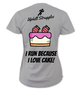 I Run Because I Love Cake Womens Tee (SS2022)