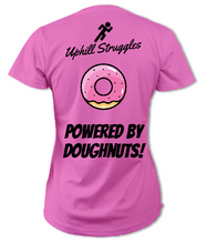 Load image into Gallery viewer, Powered by Doughnuts Womens Tee