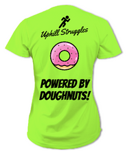 Load image into Gallery viewer, Powered by Doughnuts Womens Tee