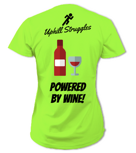 Powered By Wine! Womens Tee